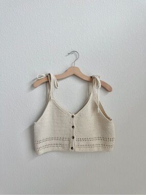 zara crochet tank